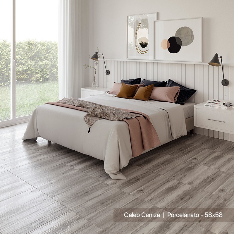 Caleb Ceniza Porcelanato Madera